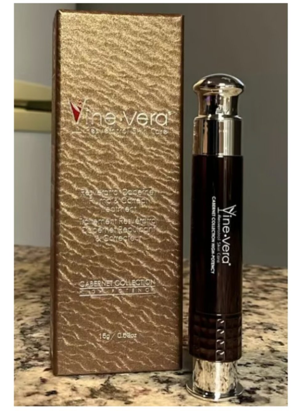 Vine Vera Resveratrol Cabernet Plump & Correct Treatment-0.53 oz/15 g-NEW-SEALED